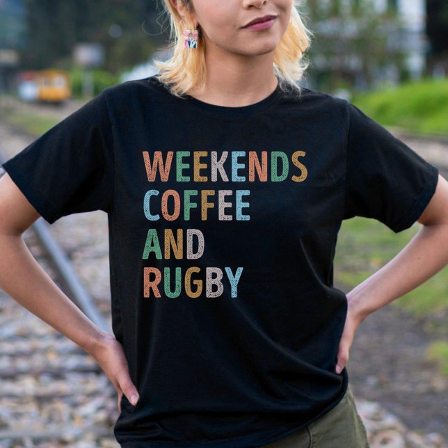 T-shirt Week-ends Café et maman rugby (Créateur téléchargé)