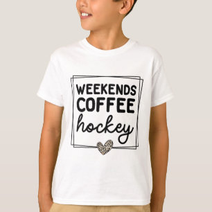 T-shirt Week-ends Café Hockey Mignon Rétro Vie de Maman Av