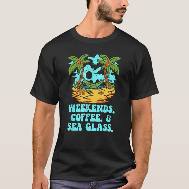 T-shirt Week-ends Café & Vacances Plage Vacances Plage Vac (Devant)