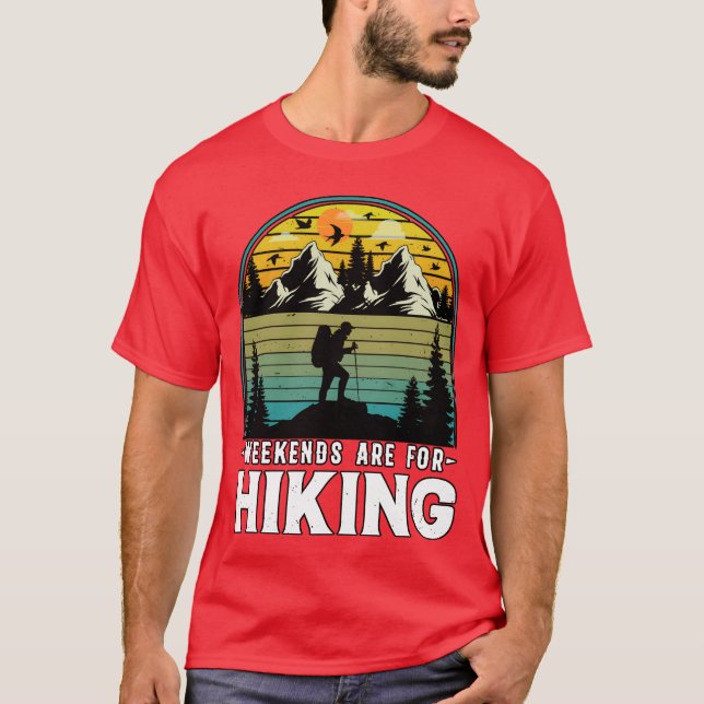 T-shirt Weekends Are For Hiking Nature Camping boy (Devant)