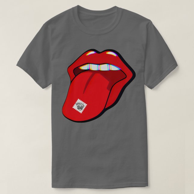 T-shirt WEEN Boognish Acid Tab Trippy Tongue (Design devant)