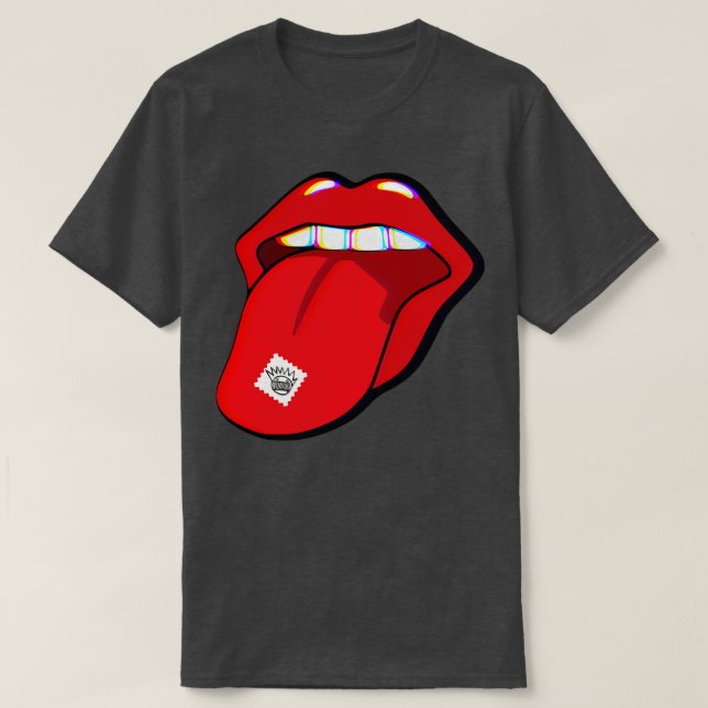 T-shirt WEEN Boognish Acid Tab Trippy Tongue (Design devant)