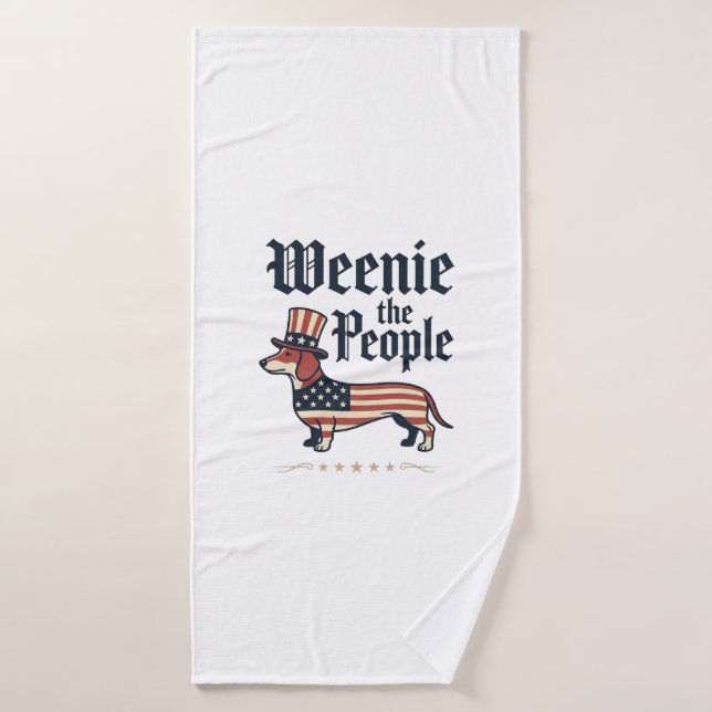 T-Shirt Weenie le Peuple Dachshund Patriotique_1 (Serviette de bain)