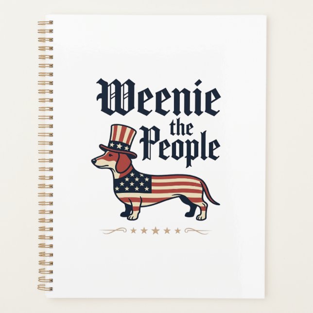 T-Shirt Weenie le Peuple Dachshund Patriotique_1 (Devant)