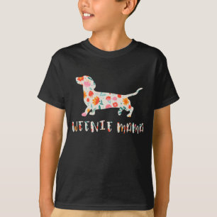 T-shirt Weenie Mama Dachshund floral