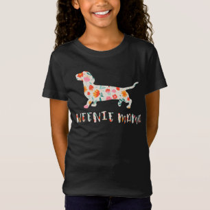T-Shirt Weenie Mama Dachshund floral