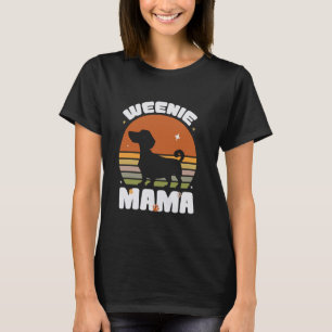 T-shirt Weenie Mama Funny Dachshund Maman Vintage Wiener C