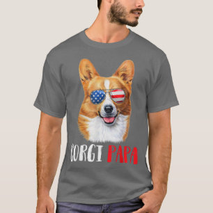 T-shirt Weenie Papa Corgi Papa Chien Corgi Amateurs