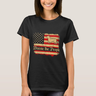 T-shirt Weenie The People 4 Juillet Drapeau Américain Usa