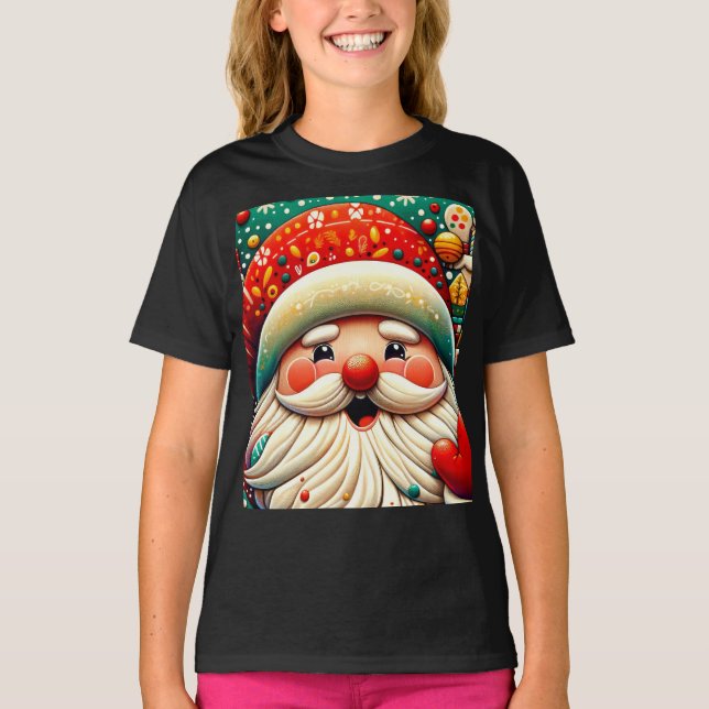 T-shirt Weihnachtsmann Papai Noel Baba Saint Nicholas Kris (Devant)