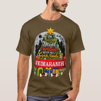 T-shirt Weimaraner Amoureux de les chiens Noël Spruce Tree