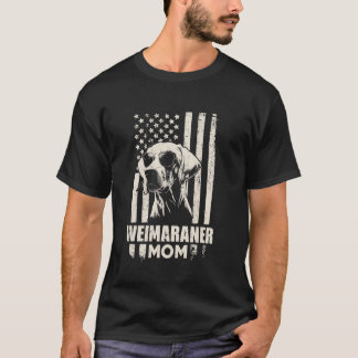 T-shirt Weimaraner Chien Maman Drapeau américain Cadeaux p