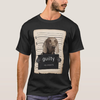 T-shirt Weimaraner Chien Mug Tiré Mauvais Chien