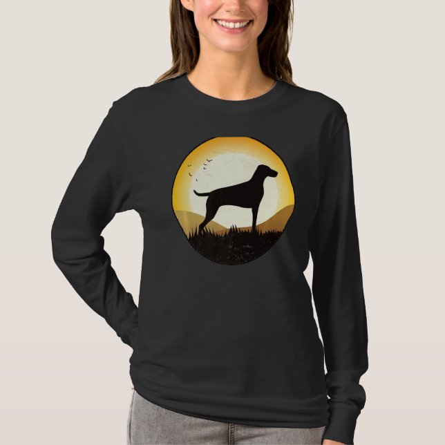 T-shirt Weimaraner Chien Retro 3 (Devant)