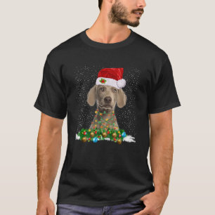 T-shirt Weimaraner Christmas Dog Light Funny Xmas Don