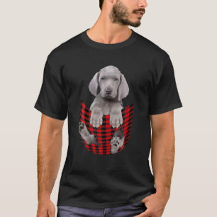 T-shirt Weimaraner Dog Cute In Pocket Caro Cadeaux
