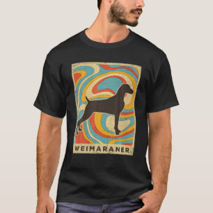 T-shirt Weimaraner Dog Retro Vintage