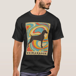 T-shirt Weimaraner Dog Retro Vintage