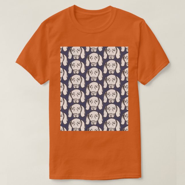 T-shirt Weimaraner face doux Weimaraner chiot en gris et (Design devant)