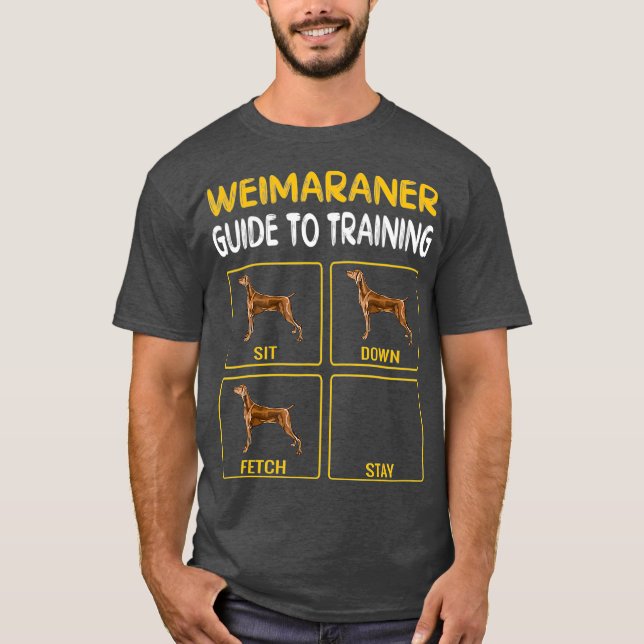 T-shirt Weimaraner Guide D'Entraînement Obedience De Chien (Devant)
