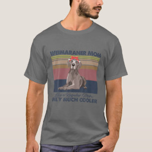 T-shirt Weimaraner Maman Bandana Match Fête Vintage des mè