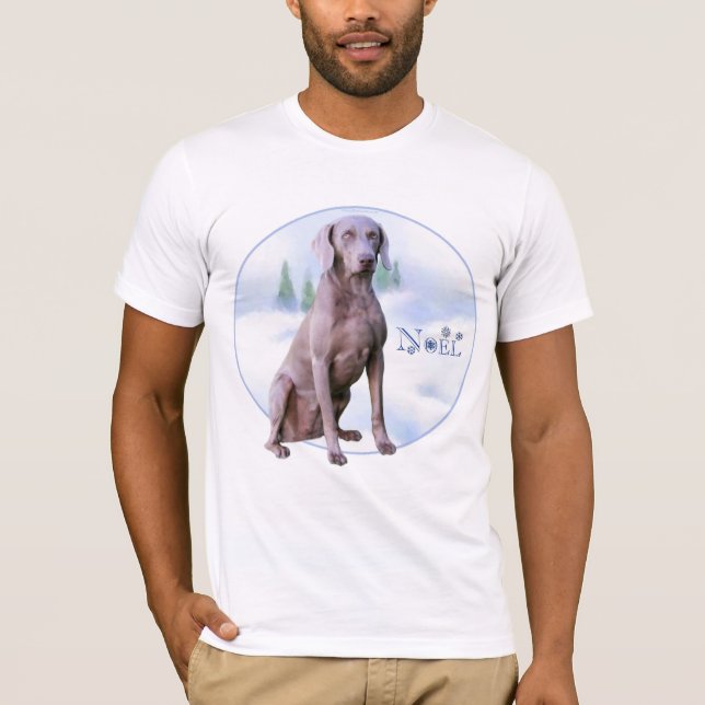T-shirt Weimaraner Noel (Devant)