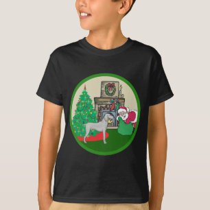 T-shirt weimaraner Santa