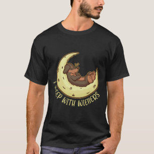 T-shirt Weiner Chien Dachshund Je Dors Avec Des Épouses