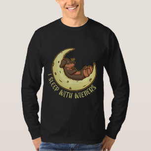 T-shirt Weiner Chien Dachshund Je Dors Avec Des Épouses