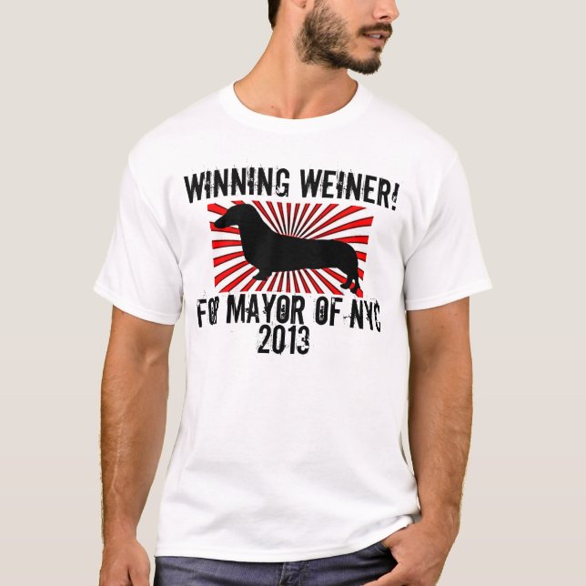 T-shirt Weiner de gain pour maire Of NYC 2013 (Devant)