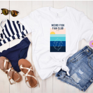 T-shirt Weird Fish Fan Club Stylisé Ocean Sunset Tee