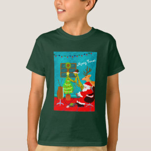 T-shirt Weird Friends Père Noël joue aux jeux vidéo No