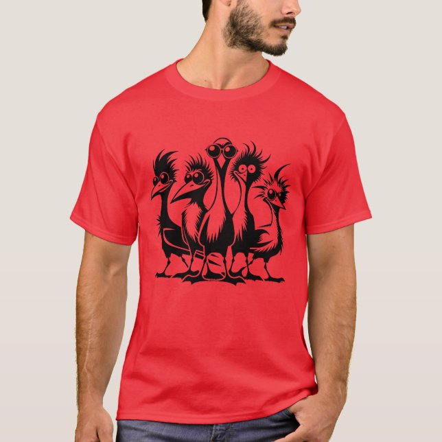 T-shirt Weird Funny Bird Group garçon (Devant)