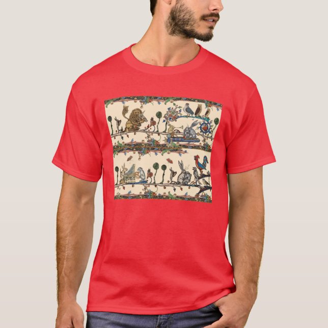 T-shirt WEIRD MEDIEVAL BESTIARY MAKING MUSIC Violinist Lio (Devant)