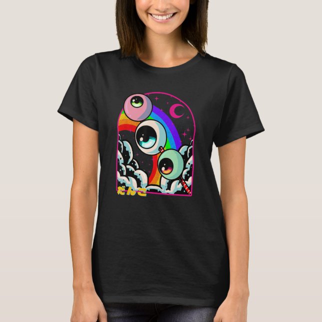 T-shirt Weirdcore Dango Eyeball Nourriture japonaise Otaku (Devant)