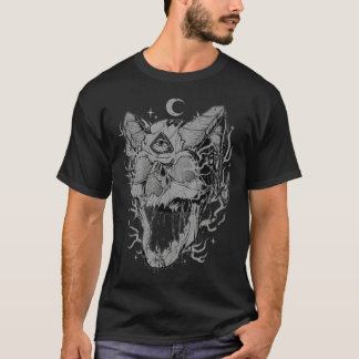 T-shirt Weirdcore Devil Skull Illuminati Eye Surreal 666 S
