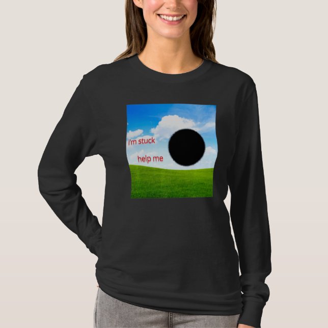 T-shirt Weirdcore esthétique Dreamcore Oddcore trou noir S (Devant)