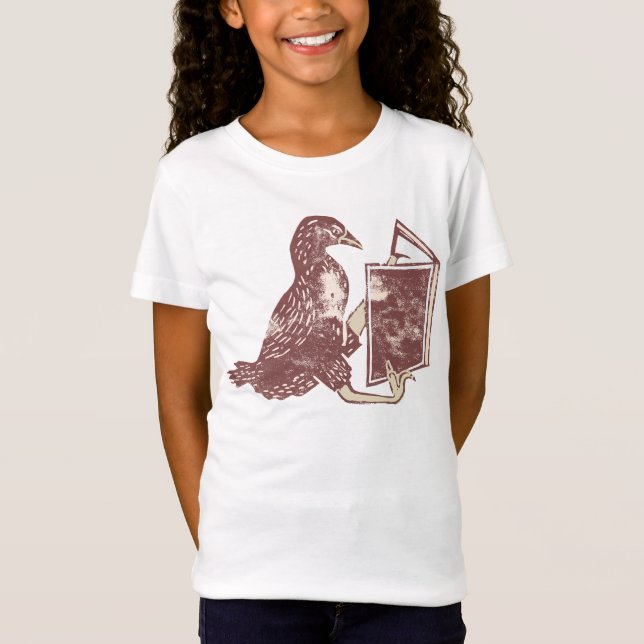 T-Shirt Weka Bird Lire un livre (Devant)