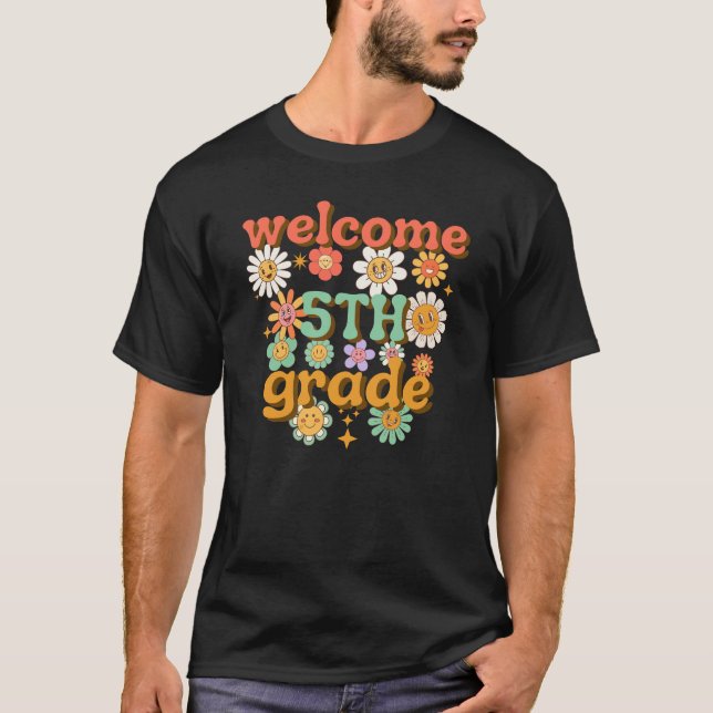T-SHIRT WELCOME 5TH GRADE, BACK TO SCHOOL FIRST DAY SCHOOL (Devant)
