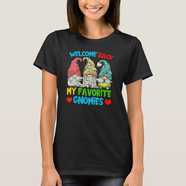 T-shirt Welcome Back To School  Gnomes For Teacher (Devant)