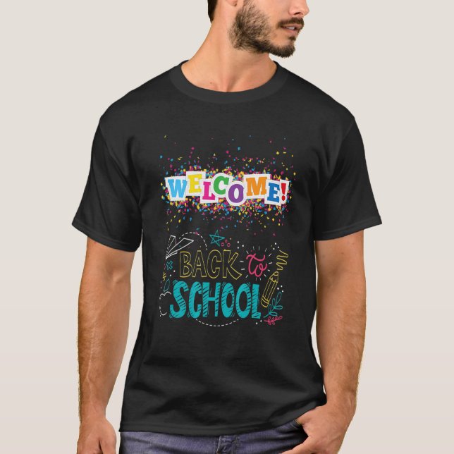 T-shirt Welcome Back To School Hello Pre K  Teachers Stude (Devant)