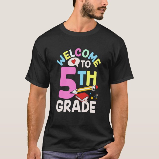 T-shirt Welcome To 5Th Grade Class Pupil Grader School (Devant)