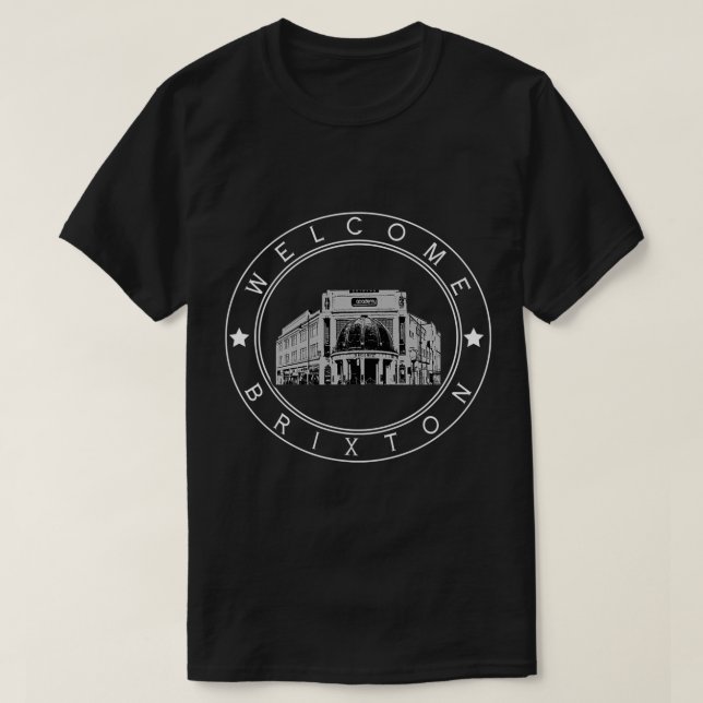 T-shirt Welcome to Brixton Cult T Shirt Design from London (Design devant)