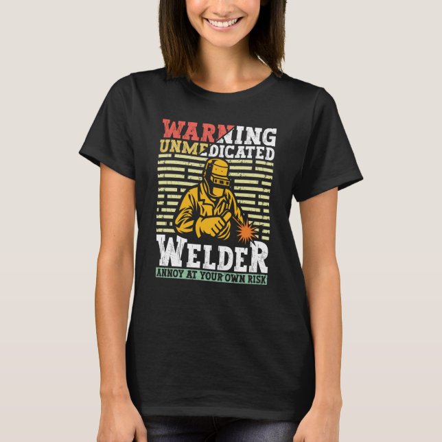 T-shirt Welder Apparel Welding Blacksmith Metal Worker for (Devant)