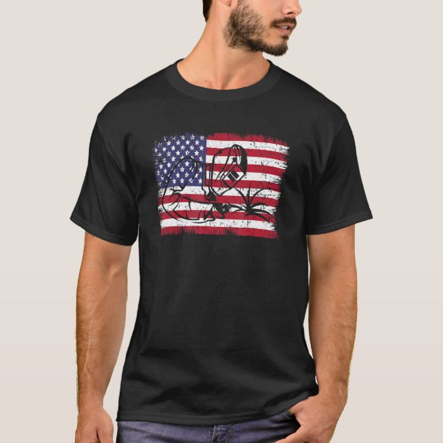T-shirt Welder USA Drapeau Artiste Flamme Metalsmith Fabre (Devant)