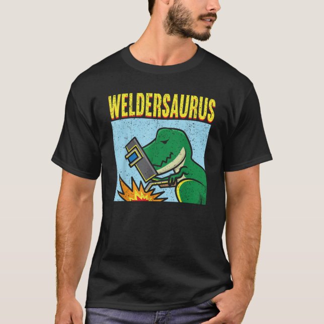 T-shirt Weldersaurus Welder vintage (Devant)