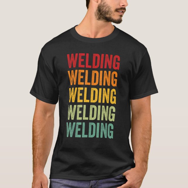 T-shirt Welding Hobbyist Rainbow Design (Devant)