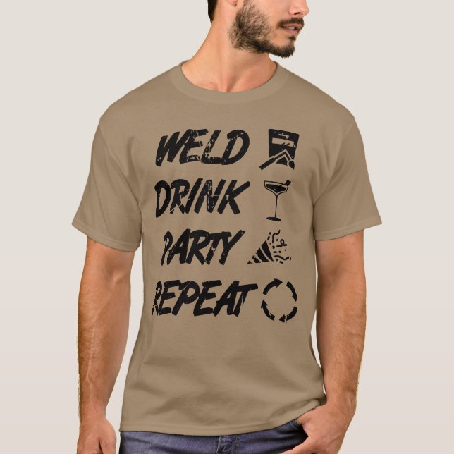 T-shirt Welding Quote friend (Devant)