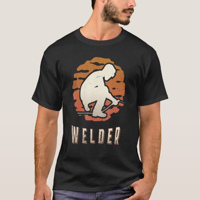 T-shirt Welding Welder Vintage Retro Classic Sunset (Devant)