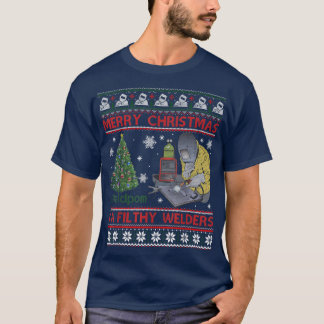 T-shirt Weldom Welders Ugly Christmas Sweater Toxits T-shi